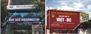 biển quảng cáo trung tâm ngoại ngữ thi công tại Hà Nội