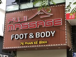 biển hiệu tiệm massage hiện đại