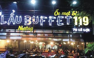 biển quảng cáo quán lẩu Buffet cho các nhà hàng 