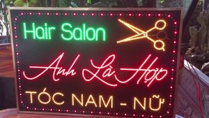 biển LED vẫy tiệm hair salon tóc đẹp Hà Nội giá rẻ