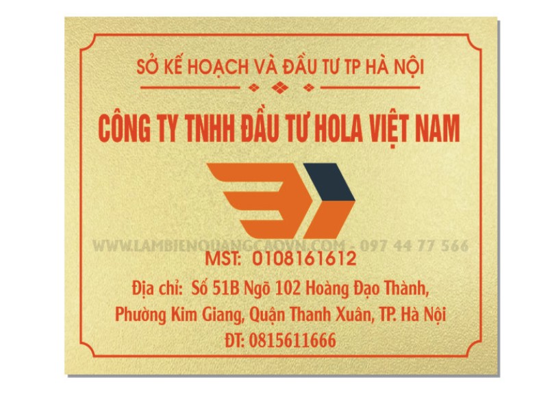 làm biển quảng cáo hà đông bằng đồng chất lượng