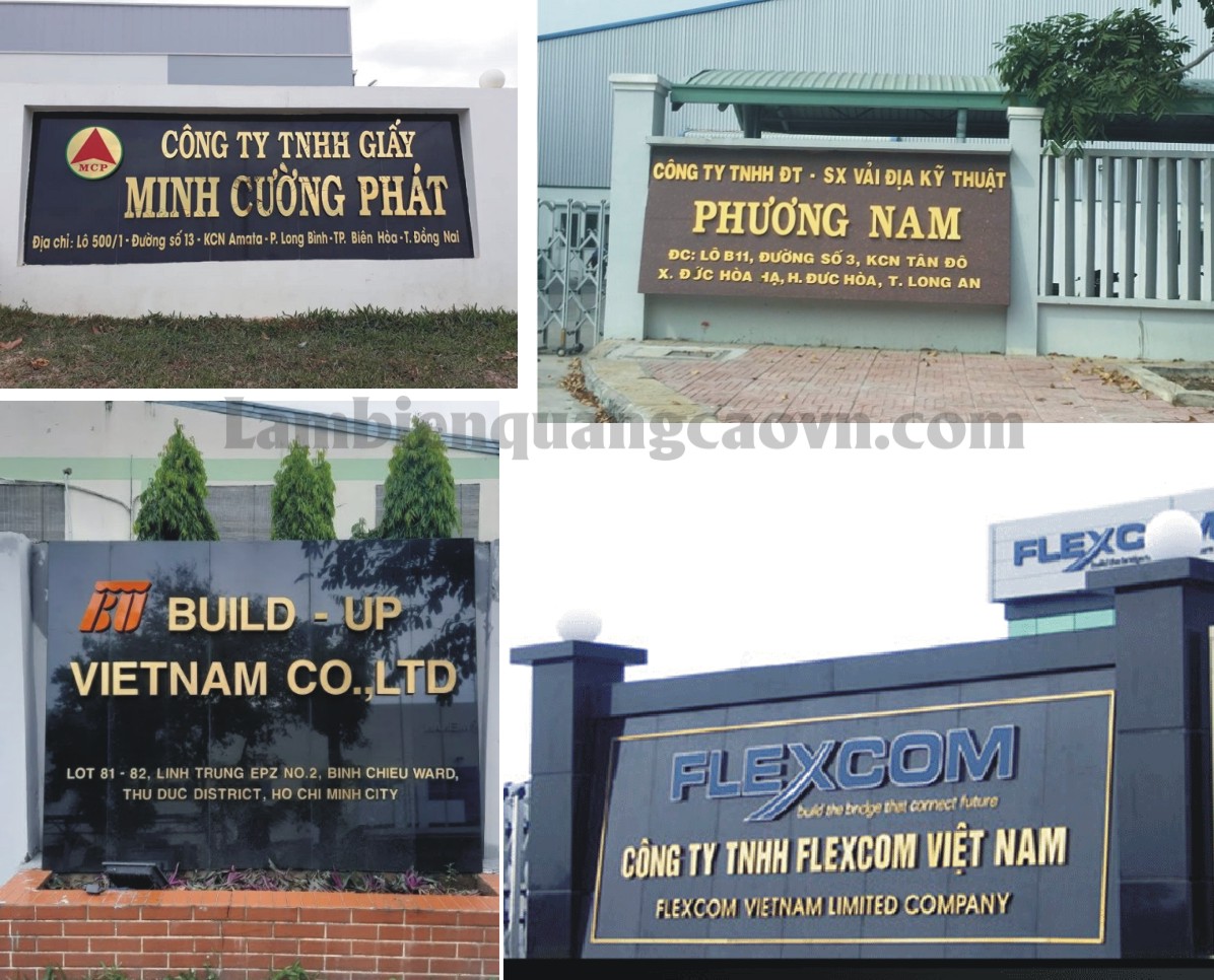 làm biển cổng công ty nhà máy xí nghiệp